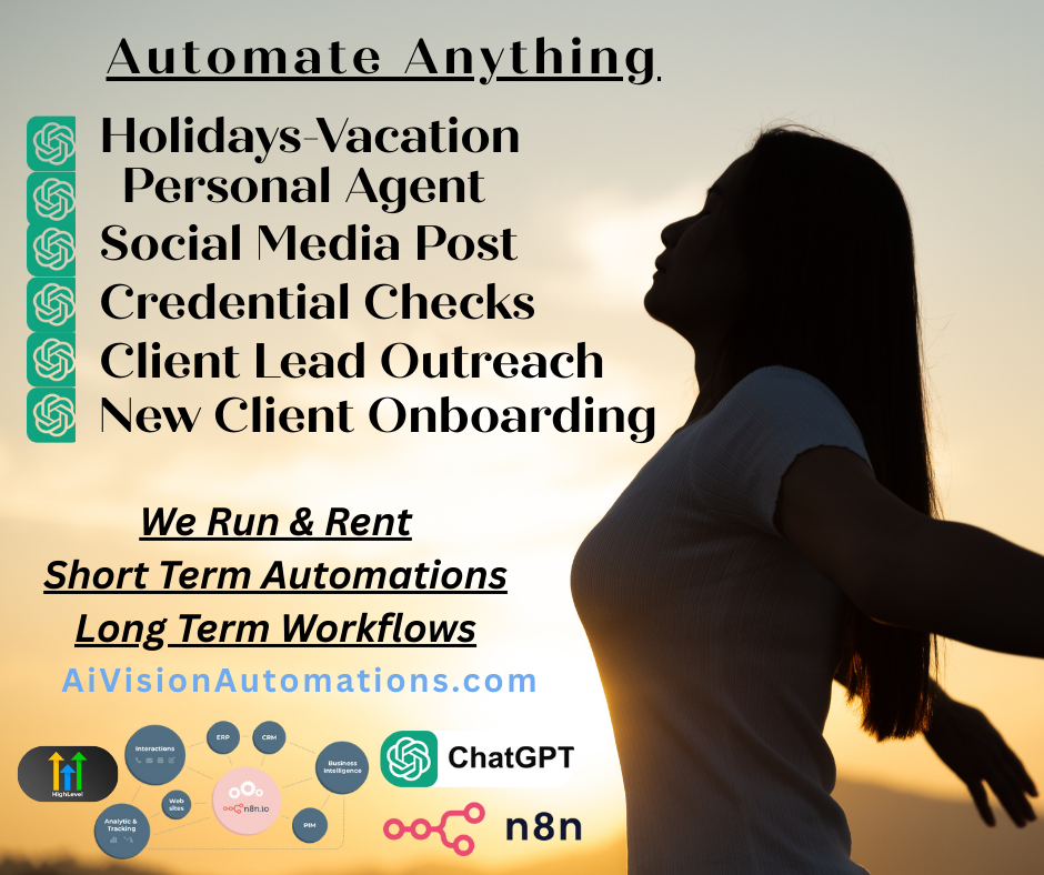 Automate Anything — Holidays, Personal Agent, Social Media, Credential Checks, Client Lead Outreach, New Client Onboarding